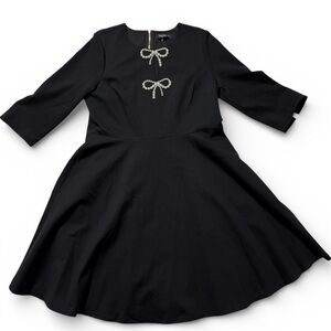 Kate Spade Elegant Black Dress with Pearl Accents